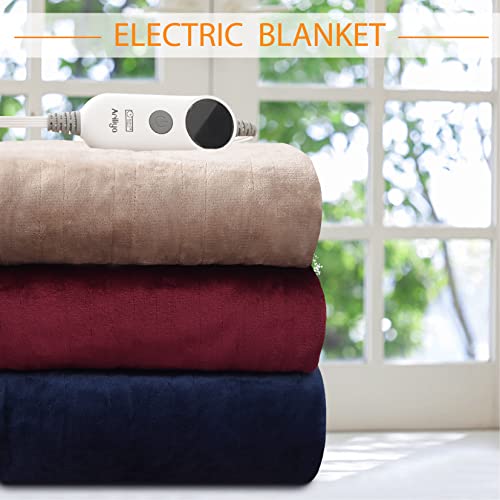 Electric Blankets Full Size with 6 Heating Levels and 9 Hours Auto Off