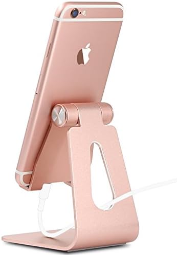 Adjustable cell phone stand Hidoremi iPhone Stand 270 Degree Rotating Multi Viewing Angle Mobile Phone Stand Desktop Charging Dock for IOS Android Smartphone, iPhone, iPad, Tablet, Kindle, Smart Phone