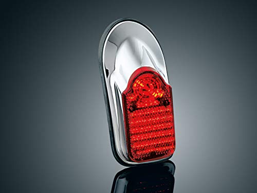 Kuryakyn 4990 Motorcycle Lighting Accessory: Low Profile LED Tombstone Taillight, Universal Fit for 12V Applications, Chrome