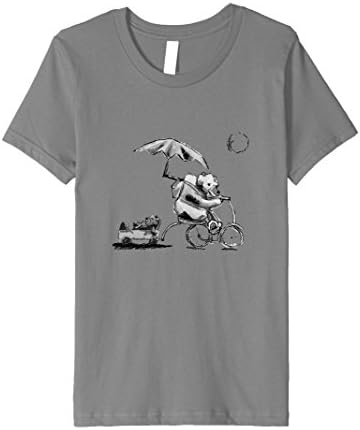Kids Mama Bear Tshirt Bicycle Graphic Funny Baby Wagon Mother Mom 6 Slate