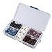 Linsoir Beads 125pcs/box 8mm Round Lava Rock Beads 5 Colors Mixed Natural Stone Beads Diffuser Jewelry Making Pack of 1 Box