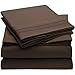 Mellanni Queen Sheets Set - 4 PC Iconic Collection Bedding - Hotel Luxury, Extra Soft, Cooling Bed Sheets - Wrinkle, Fade, Stain Resistant (Queen, Brown)