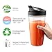 Aicok Smoothie Blender, Blender 1200W, 28000RPM High Speed Professional Blender with LED Smart One Touch, 6 Blade for Shakes and Smoothies with 35oz and 28oz Tritan Travel Cups, Black