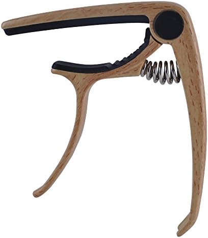 KingPoint Zinc Alloy Guitar Capo for Acoustic Electric Guitars with String Pin Puller Tool Wood Colors