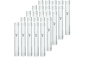 SUPER STAM Wholesale MEZUZAH CASE Holder (shidell) 25 pcs Plastic Semiround Silver shin self Stick Waterproof Rubber Cork lot of 25 (Clear, 12)