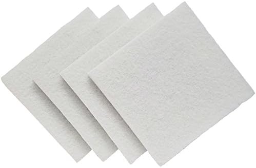Classic Koi Pond Filter Pad FINE - White Bulk Roll Pond Filter Media, Ultra-Durable Pond Filters for Outdoor Ponds, Reusable Fish Pond Filter Material, USA (3/4" - 1" x 12" x 12" - 4 Pack)