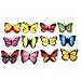 Refaxi 12 Piece Beautifull Butterfly Fridge Magnets Sticker Set for Home Christmas Wedding Decoration