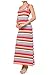 G2 Chic Women's Spring Summer Casual Colorful Maxi Dress