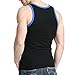 Xudian Men Tank Top Stretchy Athletic Sleeveless Shirt Crew-neck, Black, US Large