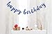 Navy Blue Royal Blue Glittery Happy Birthday Banner Bunting for Boy Birthday Party Baby Shower Anniversary Celebrations Decorations