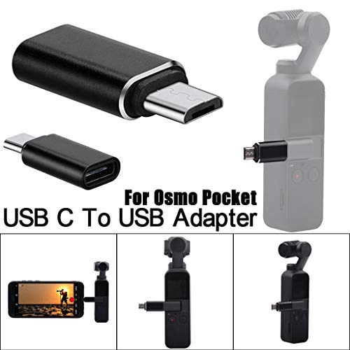 Fullwei DJI OSMO Pocket Gimbal Accessories Replacement Type C USB C To USB-A 3.0 Adapter Fast Adapter (Silver) - Thumbnail 2