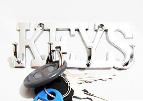House Keys- Chrome Silver Finish Brass Metal Keys Holder Key Hook Hanger Rack