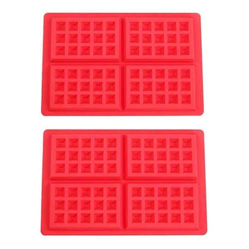 Selecto Bake Silicone Rectangular 4 Cavity Waffles Pan Cake Baking Mould Pack of 2