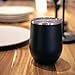 Maars Bev Stainless Steel Stemless Wine Glass Tumbler with Lid, Vacuum Insulated 12 oz Cup | Spill Proof, Travel Friendly, Classic Cocktail Drinkware - 2 Pack Midnight Blue