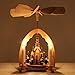 BRUBAKER Christmas Decoration Pyramid 12 Inches Nativity Play - Christmas Scene with Handpainted Figures - Limited Edition