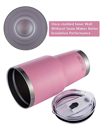 DYNAMIC SE 30oz Tumbler Double Wall Stainless Steel Vacuum Insulated Travel Mug with Splash-Proof Lid Metal Straw and Brush - Thumbnail 3
