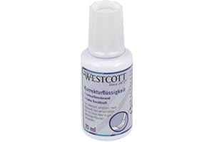 Westcott Correction Fluid E- 743915 00, with Brush, 20 ml