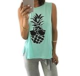 Sumtory Women Summer Sleeveless Casual Tee Shirt Boyfriend Tank Top Blouse