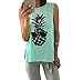 Sumtory Women Summer Sleeveless Casual Tee Shirt Boyfriend Tank Top Blouse