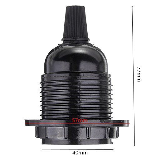 EFINEHOME Replacement 2 Pack E26 E27 Bakelite Black color Medium Base