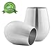 Stainless Steel Wine Glasses, Set of 2, 18 Oz Unbreakable Stemless Wine Glass – Premium Grade 18/8 Stainless Steel Portable Wine Cup BPA Free Great for Daily, Formal and Outdoor Use