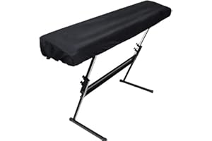 TZT Keyboard Dust Cover Digital Piano Dust Cover - Fits Most 76/88 keys Electric/Digital Piano Stretchable Protective Keyboard, Elastic Cord Locking Clasp, Machine Washable