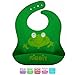 Premium Silicone Bib with Big Pocket Food Catcher for Babies and Toddlers –FDA approved, BPA/LEAD/PVC Free, Unisex Design, Waterproof, Stain Resistant, Easy Clean, Cute Baby Shower Gift!