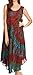 Sakkas EULA Boho Sleeveless Tie Dye Long Tank Caftan Sundress/Beach Cover Up