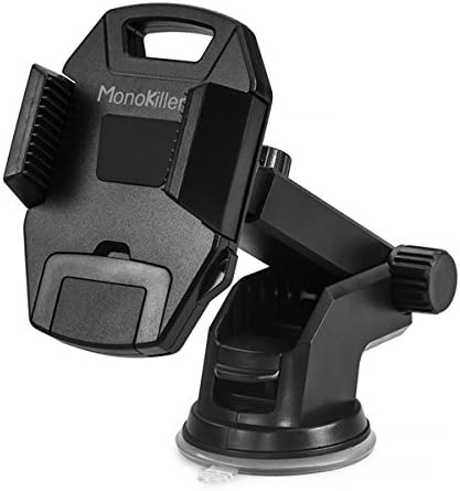 Car Phone Mount, Monokiller Cell Phone Mount for Car Dashboard Windshield with Strong Sticky Suction Cup & One-Touch Design Universal for iPhone X/8/7/7Plus/6S Plus/5S, Samsung Galaxy S8/S7 and More
