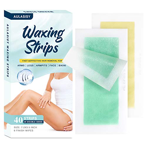 Aulasisy Wax Strips Hair Removal Kit for Body, Arms, Legs, Underarm