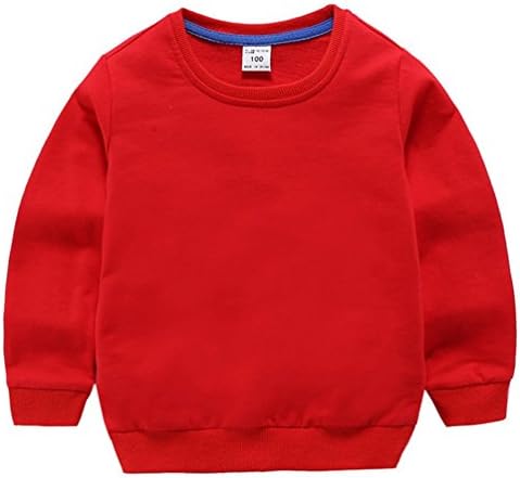 ALLAIBB Little Kids Long Sleeves Pure Color Pullover Thin Sweatshirt Top Clothes