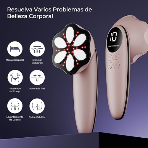 Professional Anti-Cellulite Massager, Electric Cellulite Massager for Women and Men to Ilift, Tighten and Massage Skin (Rose Gold)