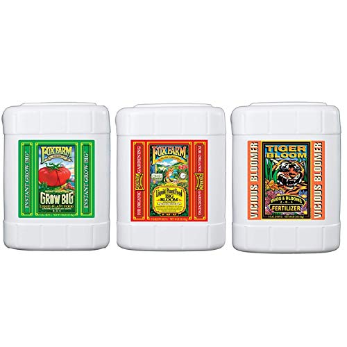Foxfarm Trio, Tiger Bloom, Big Bloom and Grow Big Starter Nutrient Set Start to Finish (5