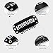 Dreamlover 30 Pack Black Stainless Steel Wig Clips, 6 Teeth Snap Combs Clips with Rubber for Hair Extensionthumb 3