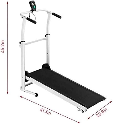 MidnightSinging Folding Manual Treadmill Working Machine Cardio Fitness Exercise Incline Home Running Machine