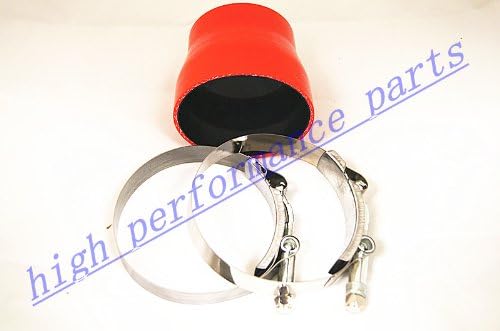 RED Silicone Reducer Hose 3ply 2.75"-2.5" 70-63 Supercharger Intake Intercooler Silicone Coupler/Reducer with T-Bolt Clamps