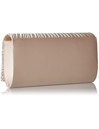 Jessica McClintock Chloe satén plisado Rhinestone Embrague