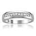 Platinum Princess-cut Diamond Men's Wedding Band Ring (1/2 cttw, H-I, SI2-I1)