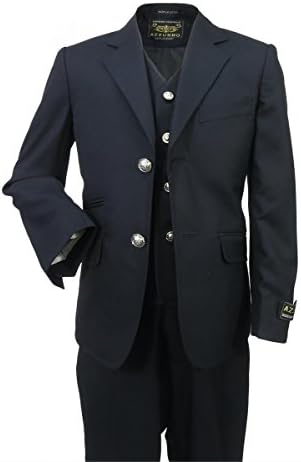 Azzurro Boys Toddlers Formal 3 Pc Suit in Diagonal Design