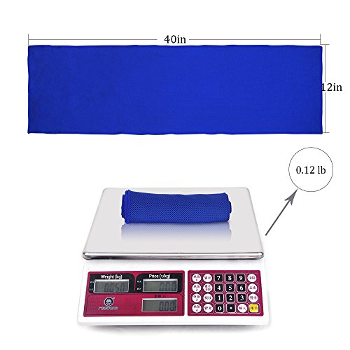 KAMIER Cooling Towel for Sports Instant Cooling Relief, Quick Dry, Staying Cool for Gym, Workout, Outdoor Sports, Running, Yoga, Golf, Pilates, Fitness, Camping Chilling Towel (Dark blue)