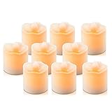 Intsun 9pcs Battery Operated Remote Timer Flameless Candles, LED Candles Pillar, Tea Lights, Last Up To 72 Hours, Seasonal Festival Decorations for Wedding, Birthday, Party (Warm Yellow)