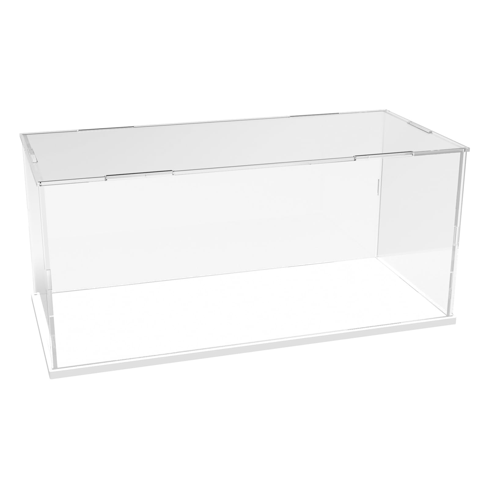 Nynelly Acrylic Display Case for 1/18 Diecast Model Cars for Lego Cars 75380 - Assemble Dustproof Thickened Clear Display Box Cabinet (White, 35x15x15 cm)