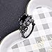 Women Skull Rings Gothic Jewelry (Purple CZ, 9)