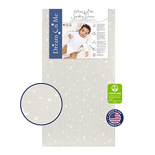 Dream On Me Sparkling Dreams 2 in 1 Infant and Toddler Bed Mattress