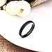 Somen Tungsten 4mm Ceramic Black Brushed Comfort Fit Wedding Ring,7