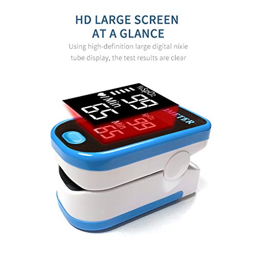 JCeepd IHHI Series FiNgErTiP Pulse ΟxIMeTeR Blood ΟxYgEn Saturation Monitor with Silicon Cover, Batteries and Lanyard