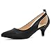 Allegra K Woman Cutout Sides Kitten Heel Pointed Toe Pumps