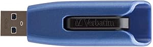 Verbatim 128GB USB 3.0 Store 'n' Go V3 Max Flash Drive - Cap-Less & PC / Mac Compatible - Blue