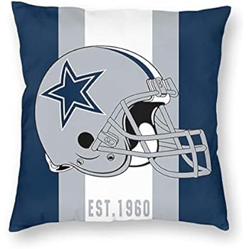 Dalean Custom Dallas Cowboys Football Team Throw Square Pillowcases Soft Pillowslips Pillow Cover Home Design Cushion with Hidden Zipper for Sofa Office Bedroom 16