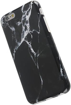 iPhone 6/6s Case ATNG Slim Soft Smooth TPU Flexible Shockproof Anti-Scratch Anti-Fingerprint Back Case for iPhone 6/6s [4.7 inch Display] Shell Full Protection(Black Marble)